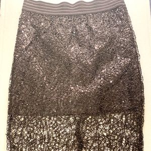 Black lace skirt